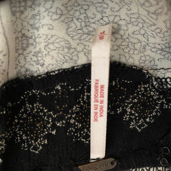 Free People Black and Cream Boho Jumpsuit - Picture 6 of 6